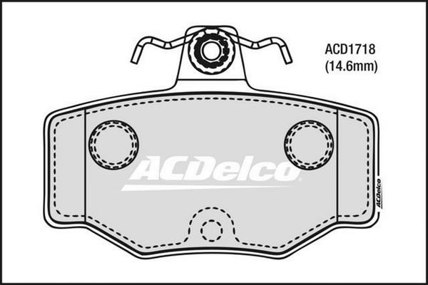 ACDelco ACD1718 - Тормозные колодки, дисковые, комплект autosila-amz.com