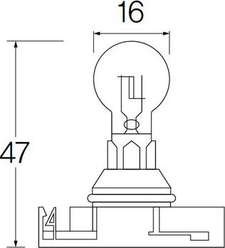 ACDelco ACPSX24W - Лампа накаливания, противотуманная фара autosila-amz.com