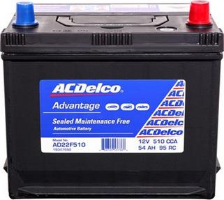 ACDelco AD22F510 - Стартерная аккумуляторная батарея, АКБ autosila-amz.com