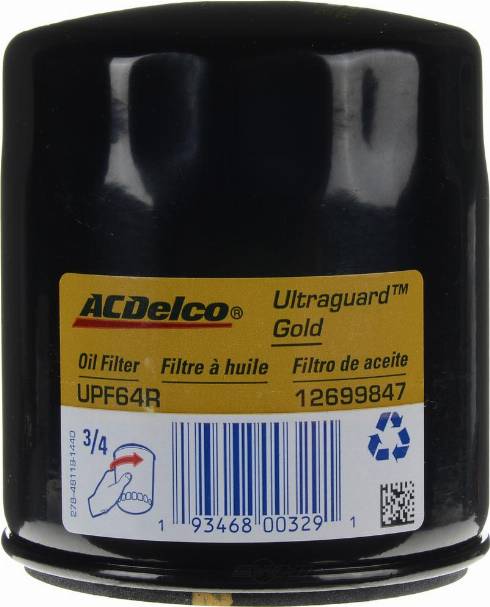 ACDelco UPF64R - Фильтр масляный, синтетический autosila-amz.com