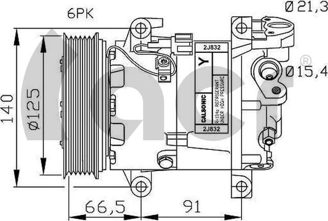 ACR 134395R - Компрессор кондиционера autosila-amz.com