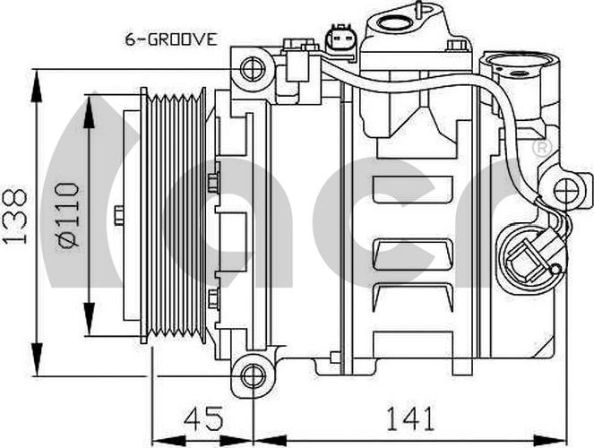 ACR 134368G - Компрессор кондиционера autosila-amz.com