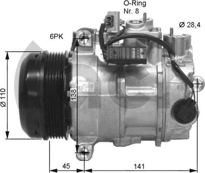 ACR 135256 - Компрессор кондиционера autosila-amz.com