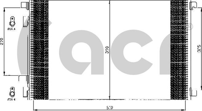 ACR 300496 - Конденсатор кондиционера autosila-amz.com