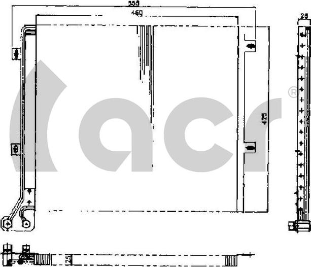 ACR 300444 - Конденсатор кондиционера autosila-amz.com
