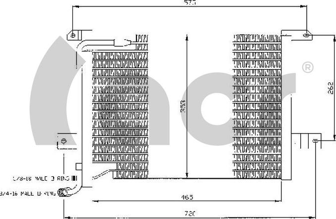 ACR 300465 - Конденсатор кондиционера autosila-amz.com