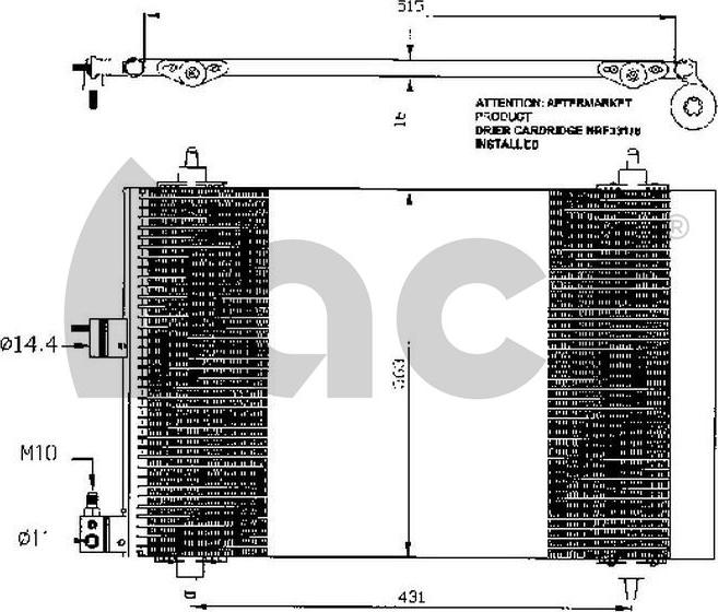 ACR 300461 - Конденсатор кондиционера autosila-amz.com