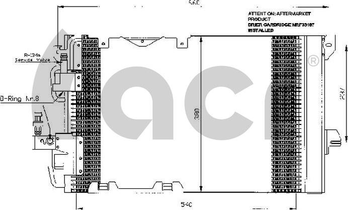 ACR 300463 - Конденсатор кондиционера autosila-amz.com