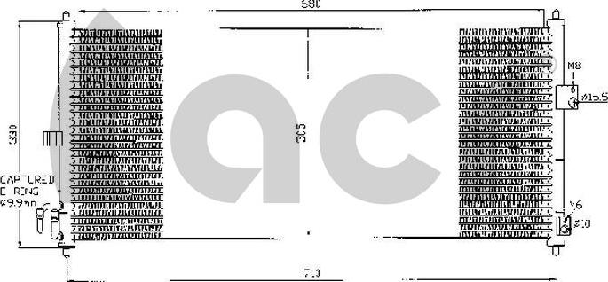 ACR 300482 - Конденсатор кондиционера autosila-amz.com