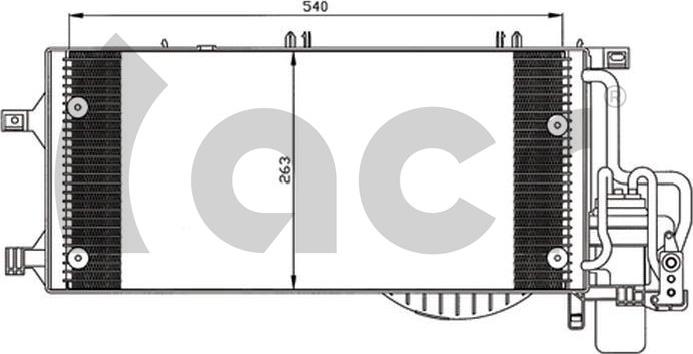 ACR 300590 - Конденсатор кондиционера autosila-amz.com