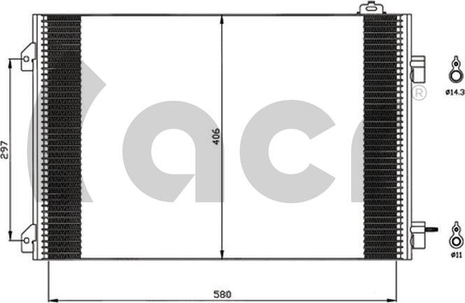 ACR 300592 - Конденсатор кондиционера autosila-amz.com