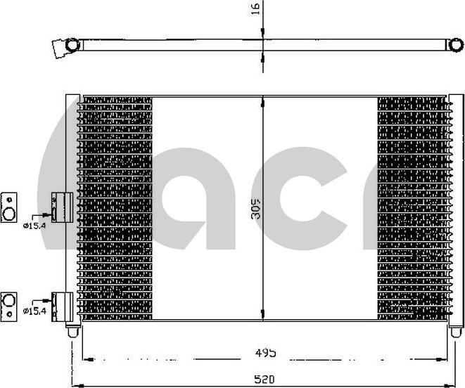 ACR 300544 - Конденсатор кондиционера autosila-amz.com