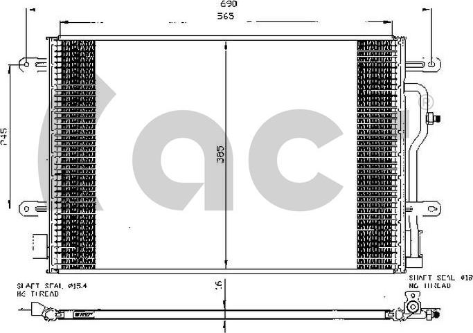ACR 300511 - Конденсатор кондиционера autosila-amz.com