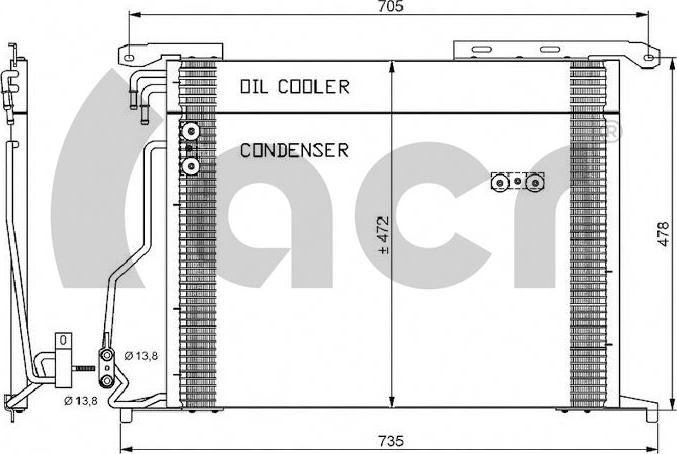 ACR 300585 - Конденсатор кондиционера autosila-amz.com