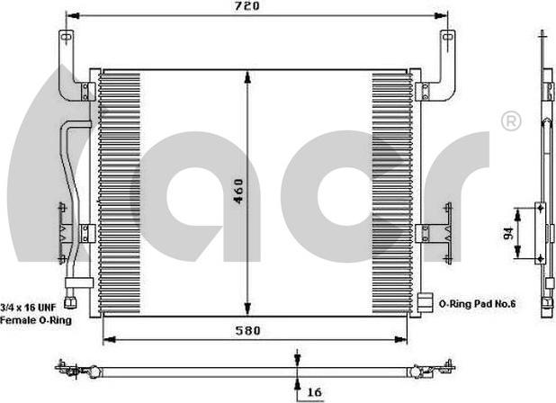 ACR 300580 - Конденсатор кондиционера autosila-amz.com