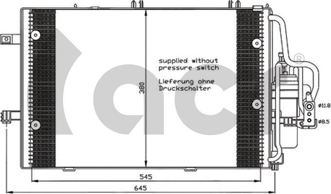 ACR 300588 - Конденсатор кондиционера autosila-amz.com