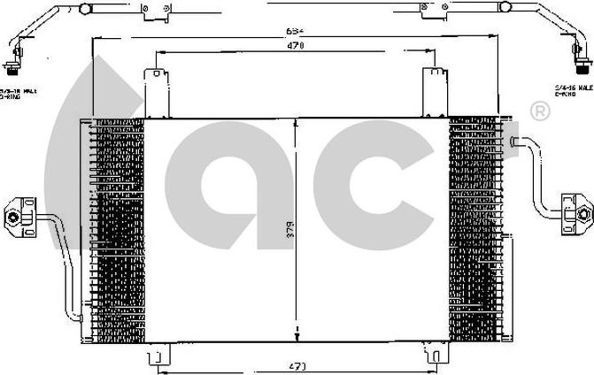 ACR 300528 - Конденсатор кондиционера autosila-amz.com