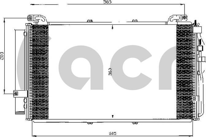 ACR 300522 - Конденсатор кондиционера autosila-amz.com