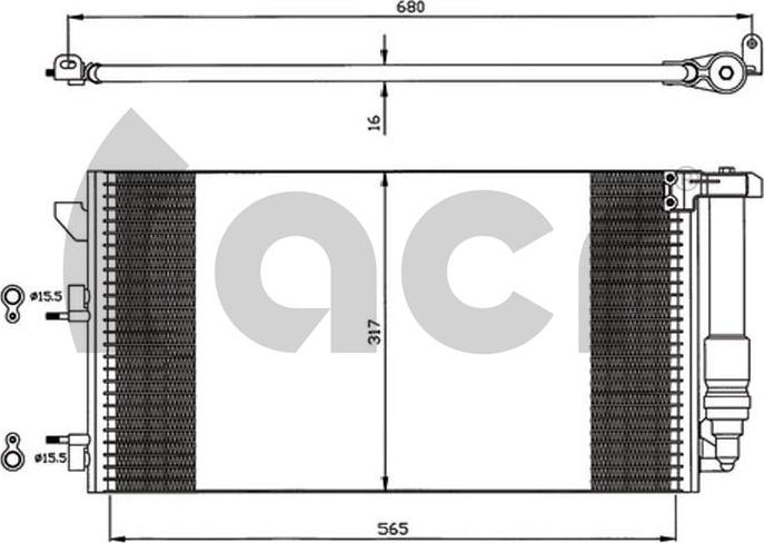 ACR 300578 - Конденсатор кондиционера autosila-amz.com