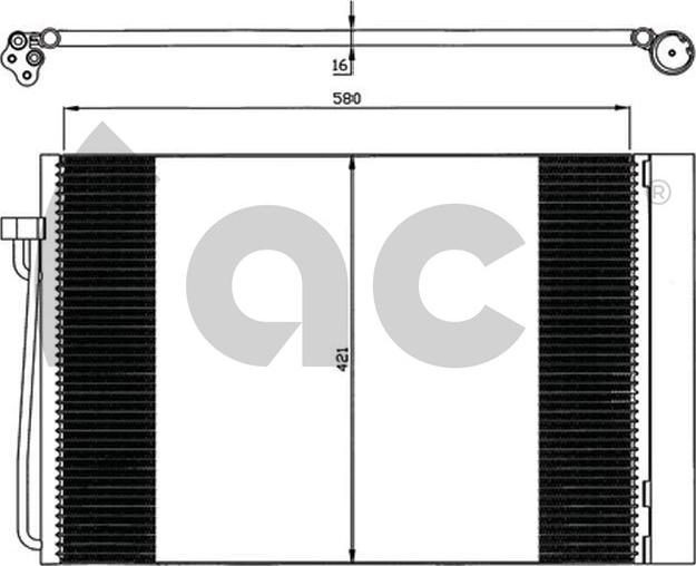 ACR 300572 - Конденсатор кондиционера autosila-amz.com