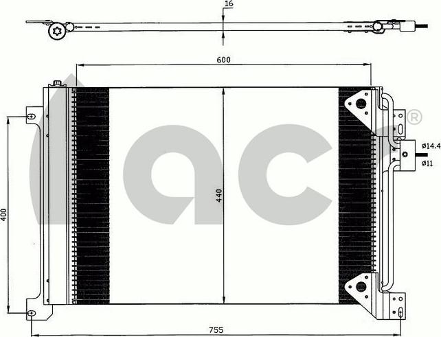 ACR 300642 - Конденсатор кондиционера autosila-amz.com