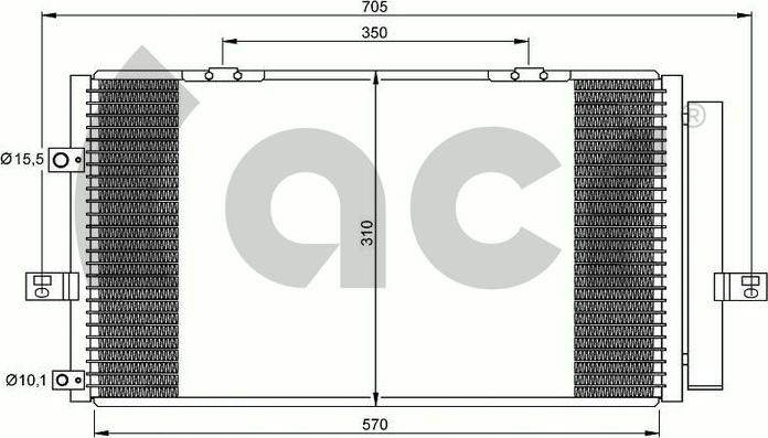 ACR 300647 - Конденсатор кондиционера autosila-amz.com