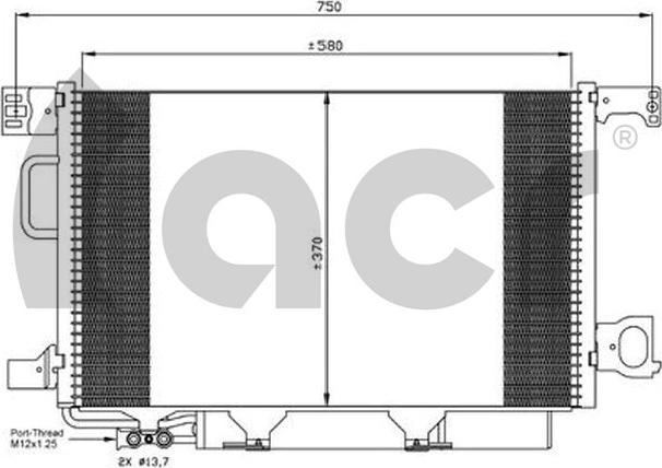 ACR 300659 - Конденсатор кондиционера autosila-amz.com