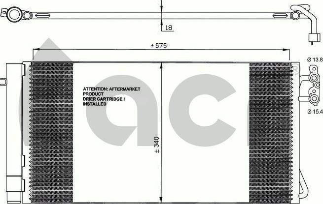 ACR 300658 - Конденсатор кондиционера autosila-amz.com