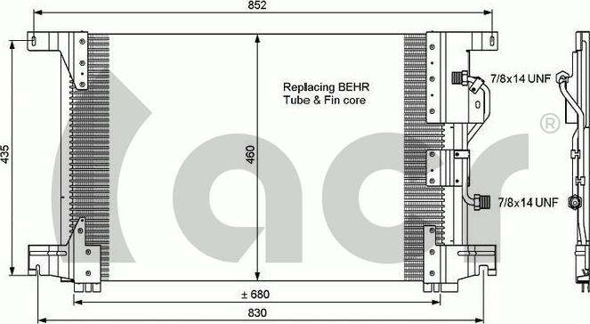 ACR 300657 - Конденсатор кондиционера autosila-amz.com