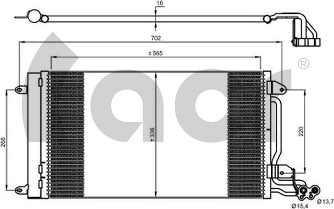 ACR 300669 - Конденсатор кондиционера autosila-amz.com