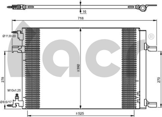 ACR 300663 - Конденсатор кондиционера autosila-amz.com