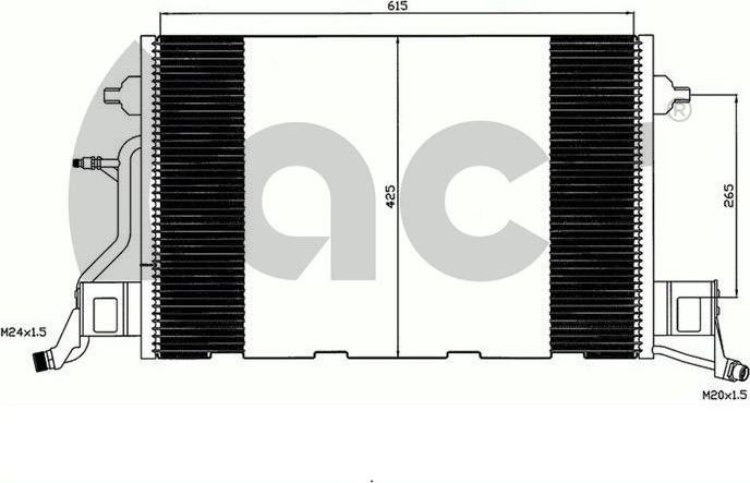 ACR 300604 - Конденсатор кондиционера autosila-amz.com