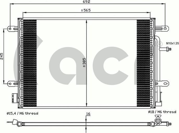 ACR 300603 - Конденсатор кондиционера autosila-amz.com