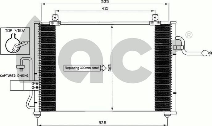 ACR 300607 - Конденсатор кондиционера autosila-amz.com