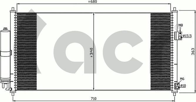 ACR 300614 - Конденсатор кондиционера autosila-amz.com