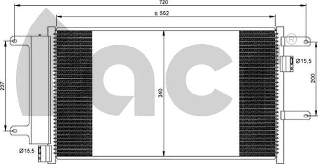 ACR 300684 - Конденсатор кондиционера autosila-amz.com
