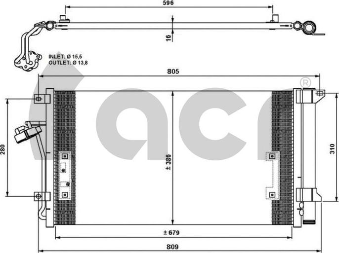 ACR 300686 - Конденсатор кондиционера autosila-amz.com