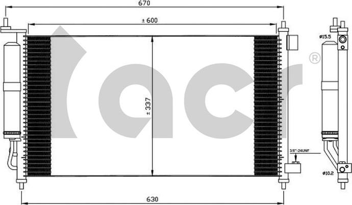 ACR 300682 - Конденсатор кондиционера autosila-amz.com