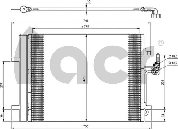 ACR 300687 - Конденсатор кондиционера autosila-amz.com