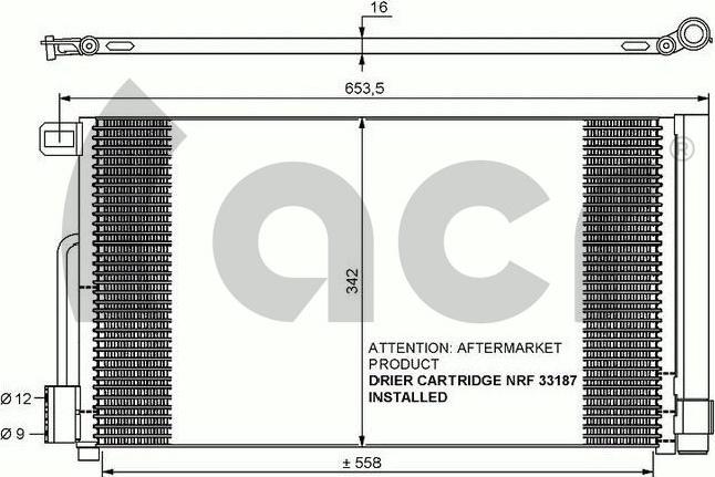 ACR 300631 - Конденсатор кондиционера autosila-amz.com