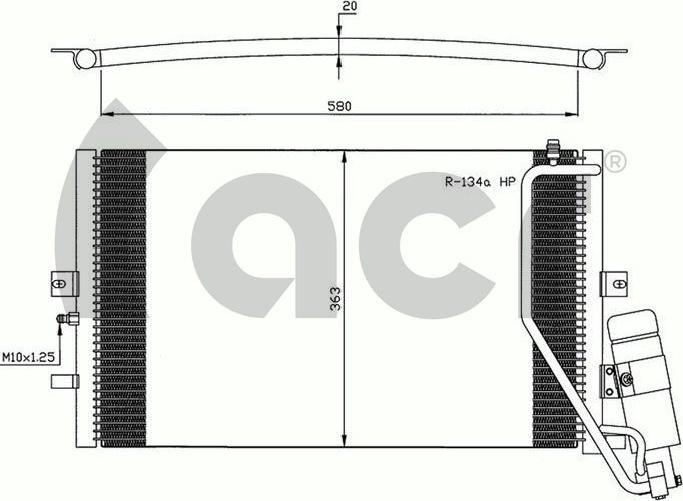 ACR 300624 - Конденсатор кондиционера autosila-amz.com