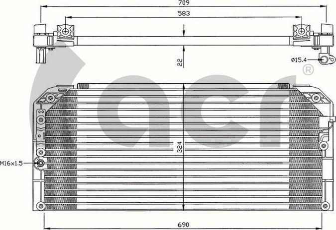ACR 300627 - Конденсатор кондиционера autosila-amz.com