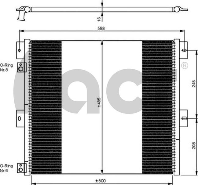 ACR 300674 - Конденсатор кондиционера autosila-amz.com