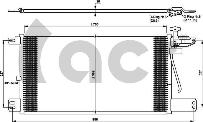 ACR 300670 - Конденсатор кондиционера autosila-amz.com