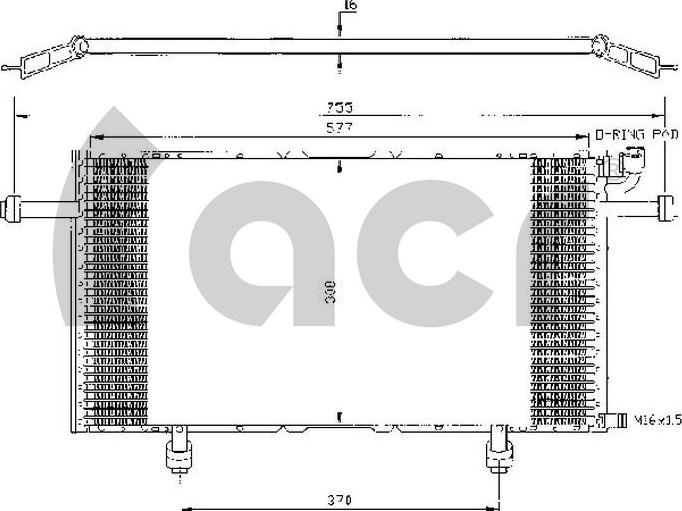 ACR 300394 - Конденсатор кондиционера autosila-amz.com