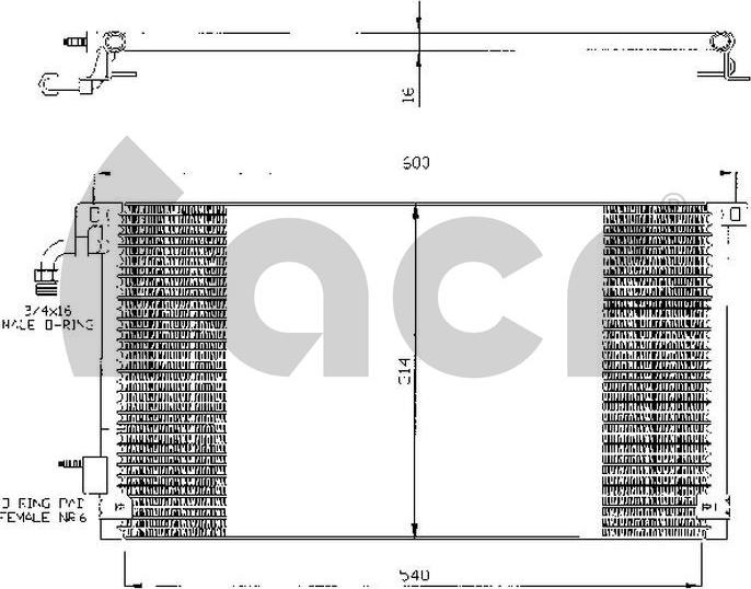 ACR 300358 - Конденсатор кондиционера autosila-amz.com