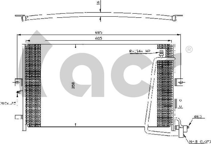 ACR 300305 - Конденсатор кондиционера autosila-amz.com