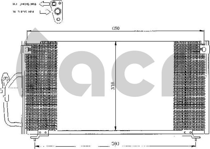 ACR 300387 - Конденсатор кондиционера autosila-amz.com