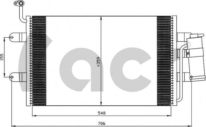 ACR 300370 - Конденсатор кондиционера autosila-amz.com