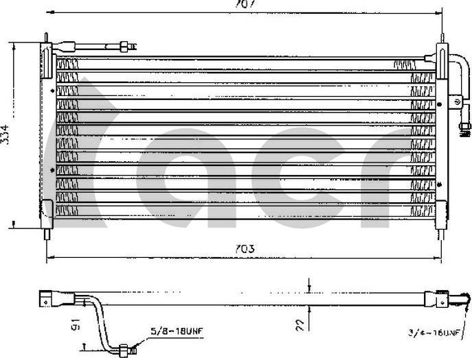 ACR 300250 - Конденсатор кондиционера autosila-amz.com